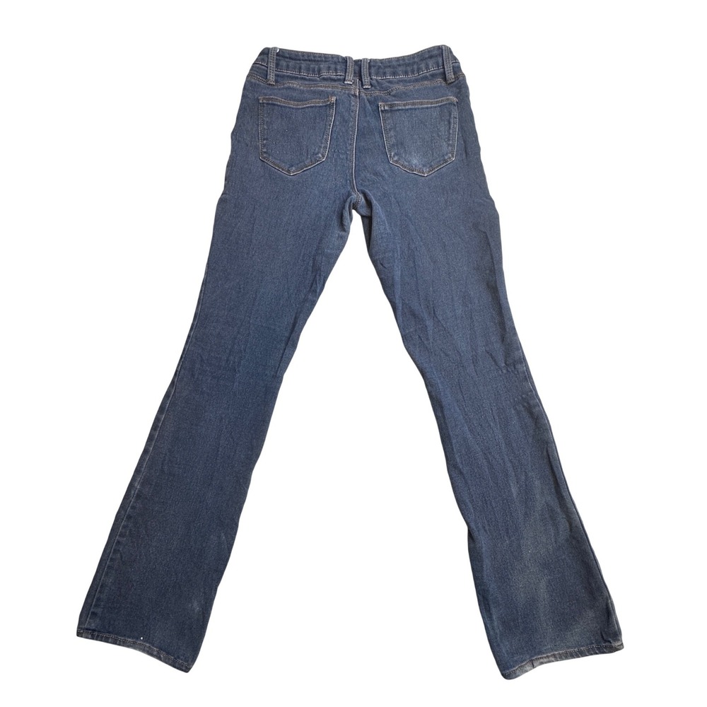 No Boundaries Flare Wide Leg Jeans Juniors 7 Dark Wash Low Rise Denim Stretch